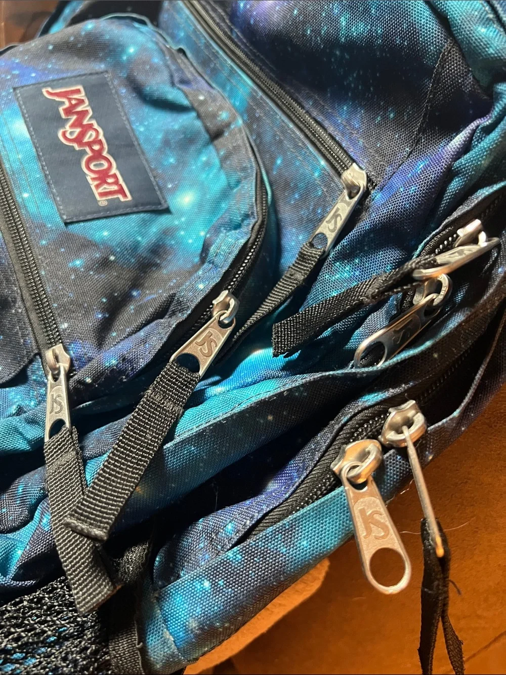 Jansport Vintage Big Student Blue Galaxy Print Backpack